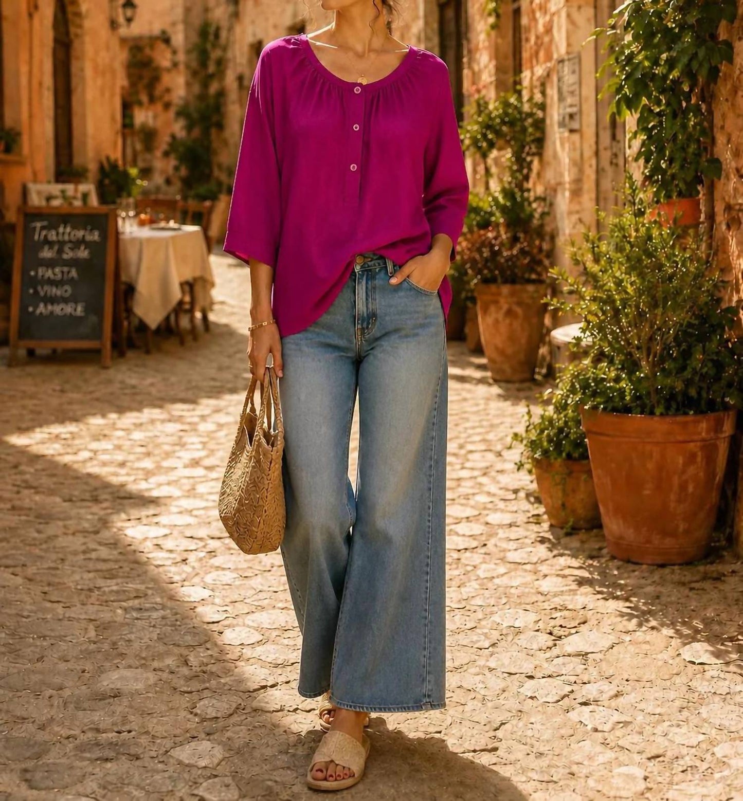 Button Up Knit Top