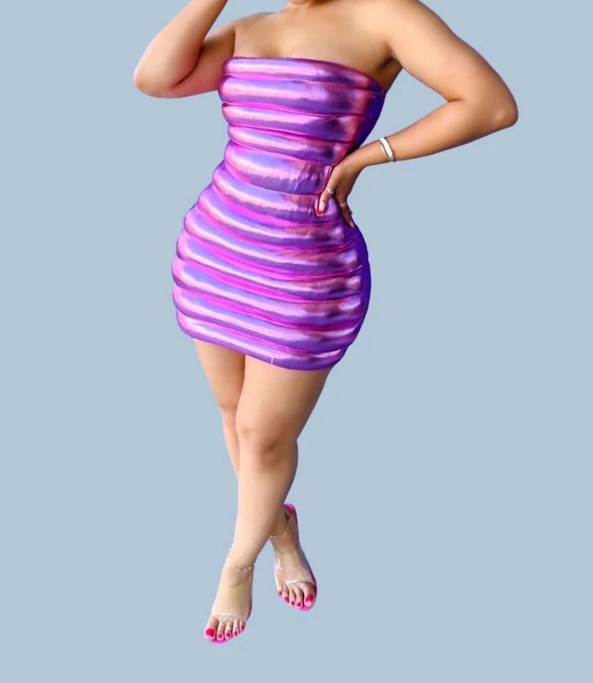 You Know The Vibes Puffy Bubble Tube Mini Dress