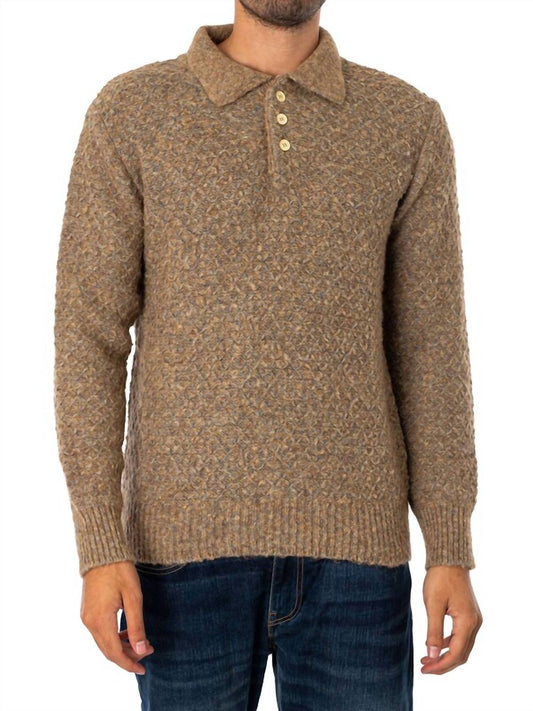 Kier Knitted Diamond Cable Polo