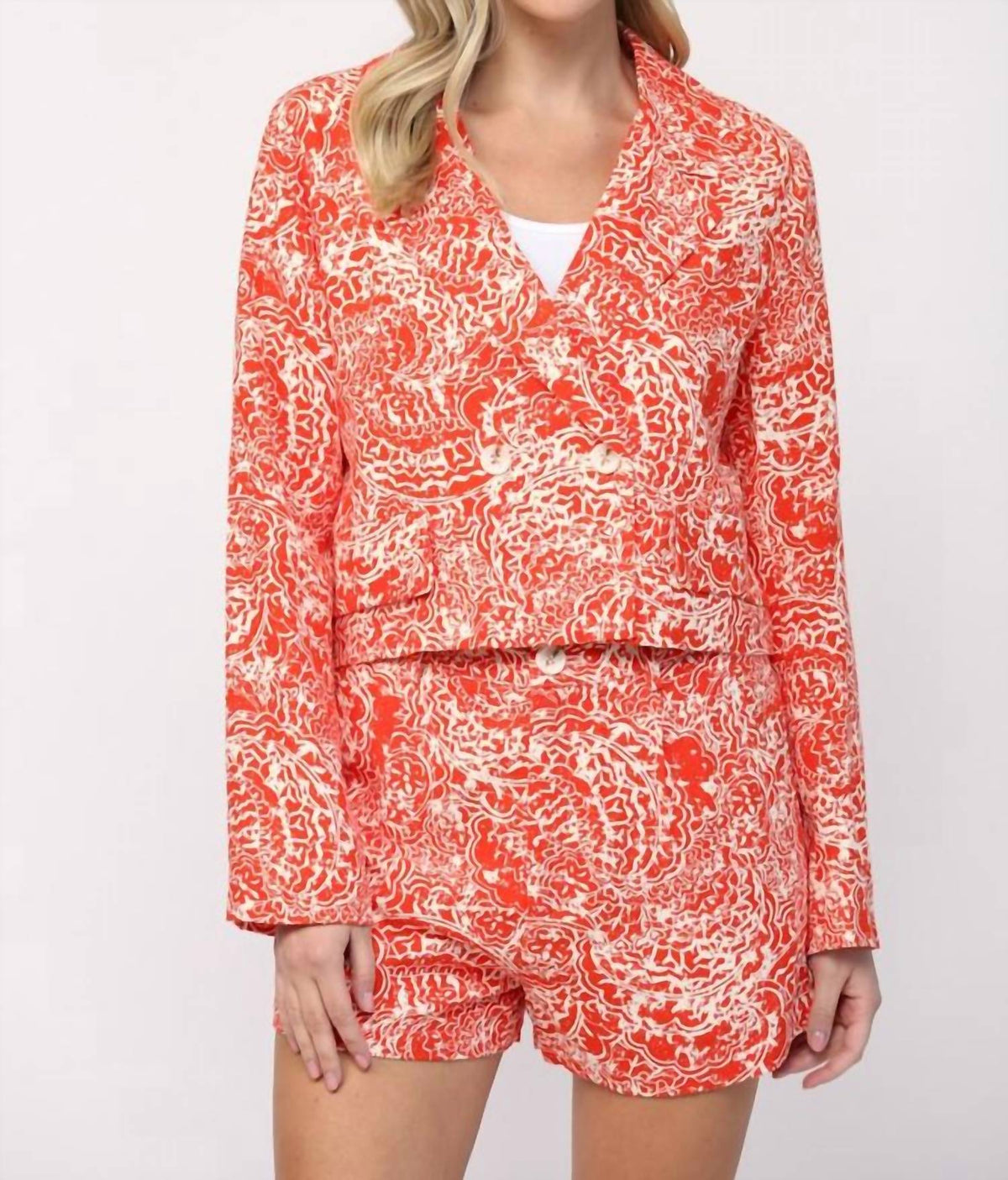 Abstract Print Blazer