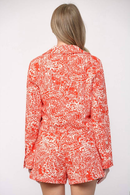 Abstract Print Blazer
