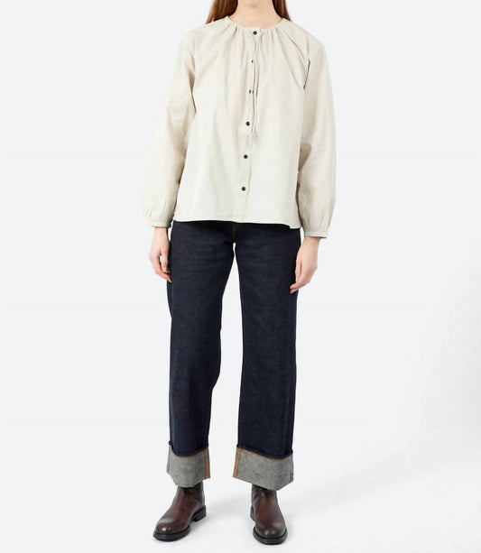 Gathered Stripe Shirt