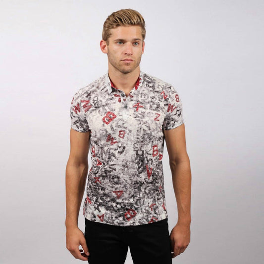 Letters Print Polo Shirt
