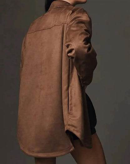 Pilcro - Women's Relaxed Faux-suede Shacket - Rack Hunt