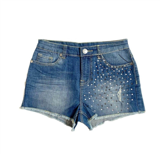 Buffalo David Bitton - Women's Embellished Panama Cut Off Denim Jean Shorts - Rack Hunt -