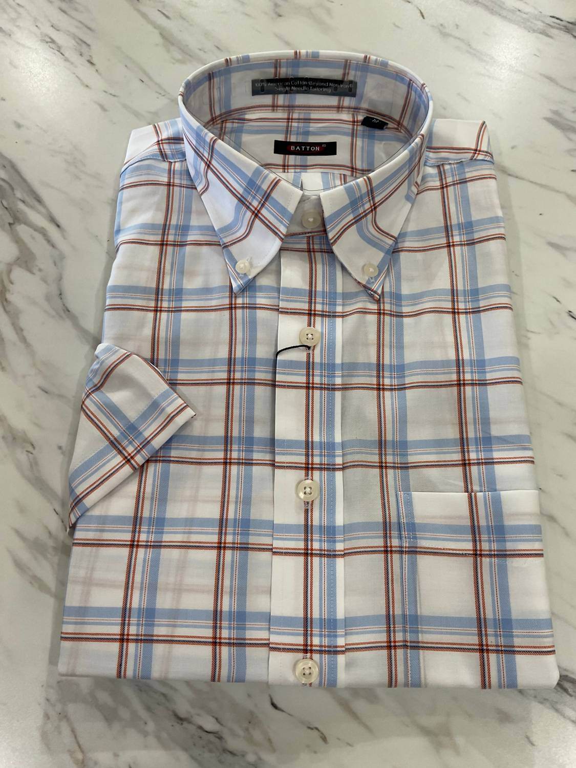 Batton - Men's Abel Short Sleeve Cotton Shirt - Rack Hunt -