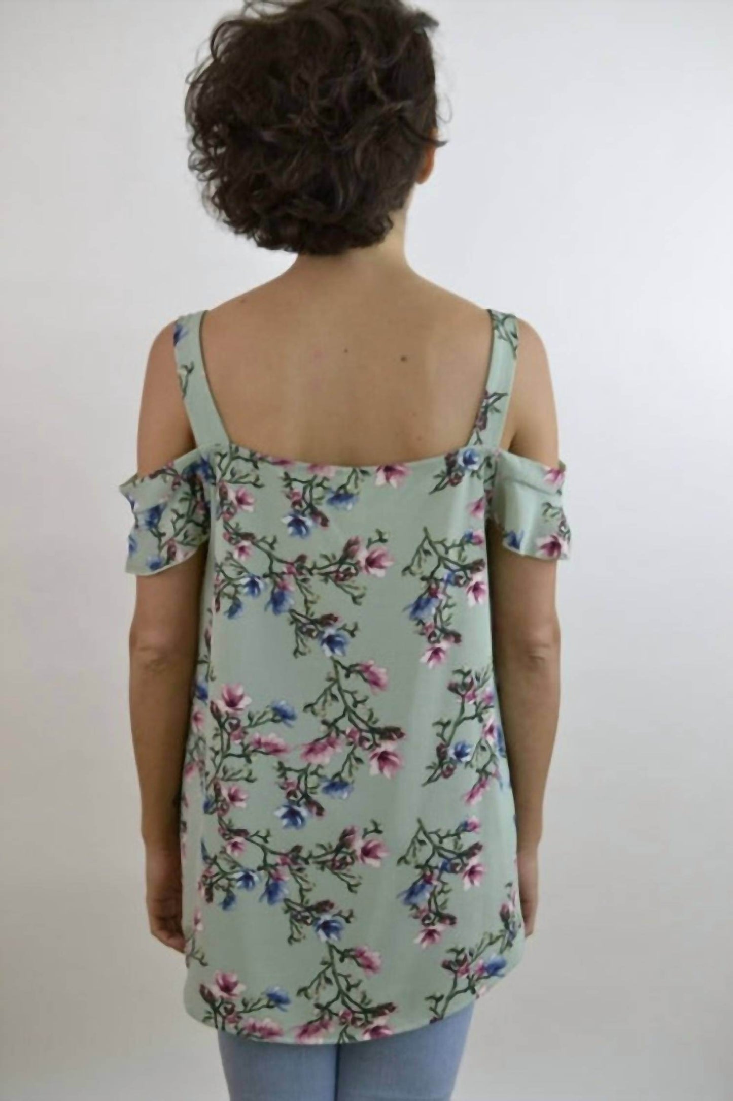 Peppermint - Cold Shoulder Floral Top - Rack Hunt -