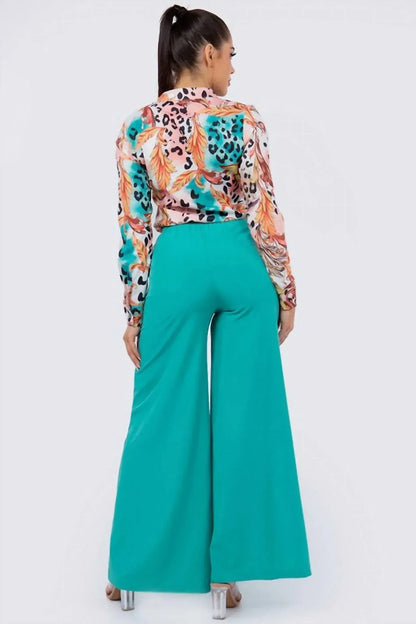 Fancy Fashion - Maureen Fashion Pants And Blouse Set - Rack Hunt