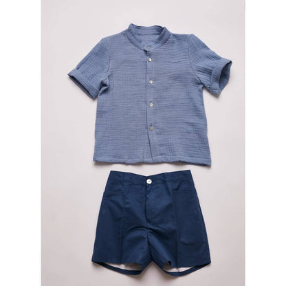 Kid's Cotton Blend Shorts Set
