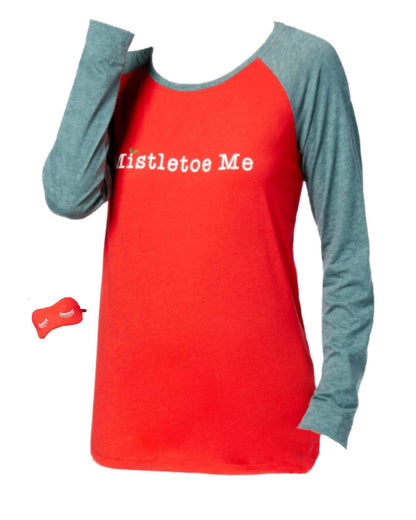 Women's Printed Top And Eye Mask