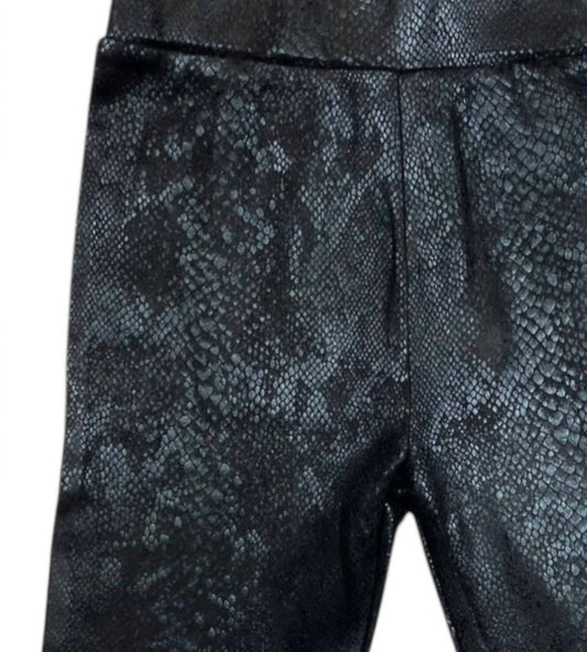 Girls' Snakeskin Leggings