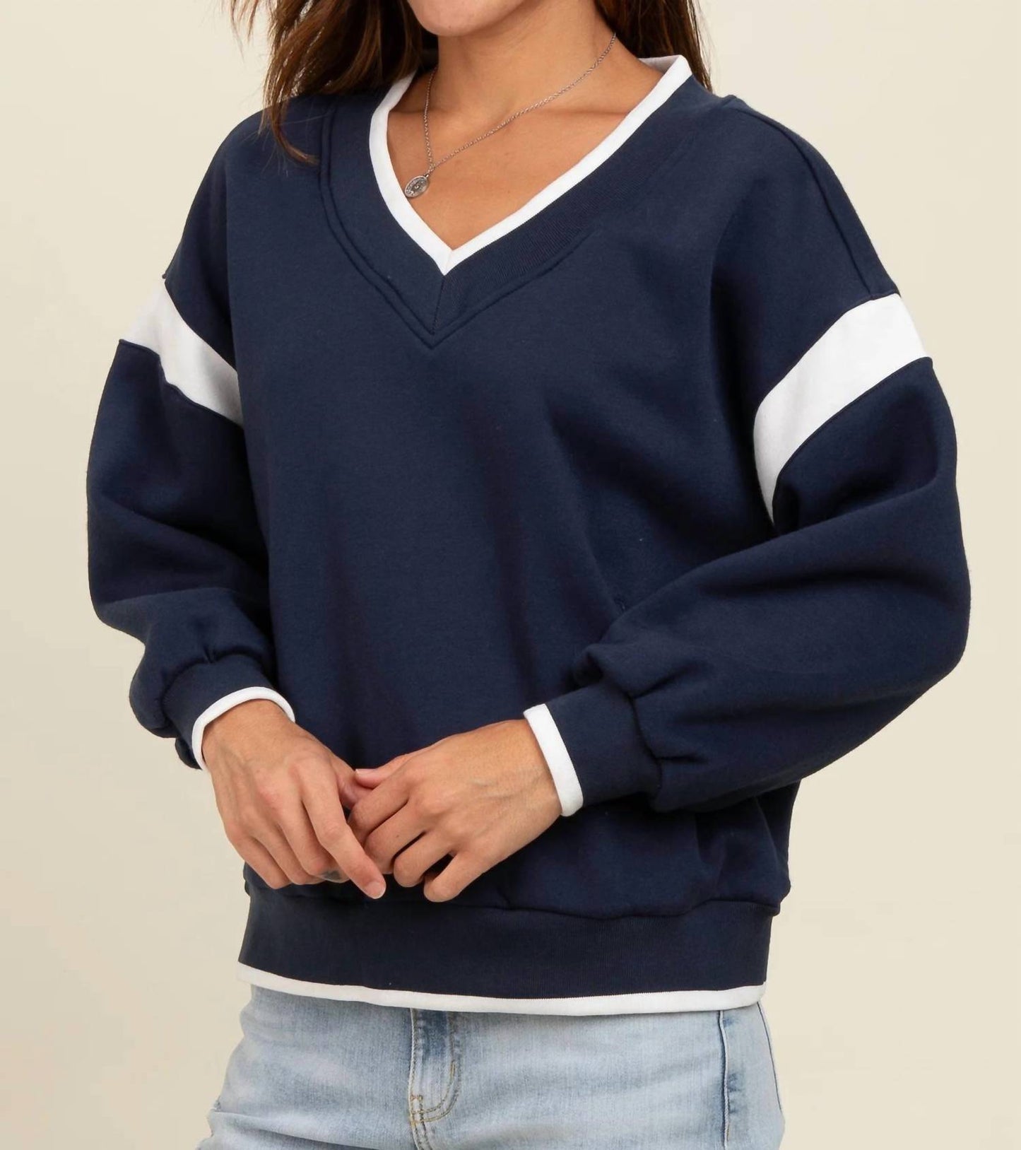 Maya Oversized V-Neck Pullover