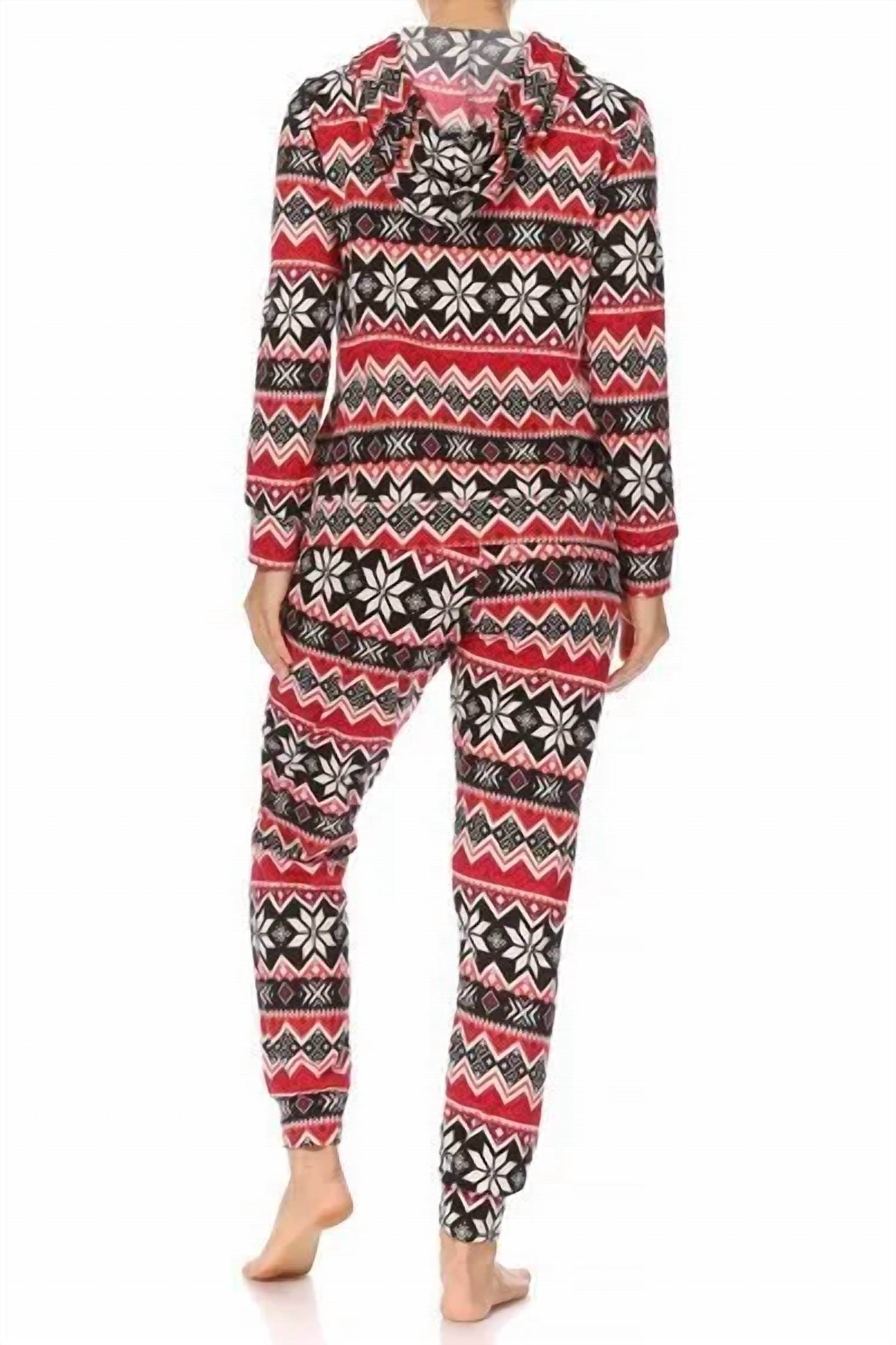 SHOSHO - Holiday Hooded Lounge Set Pajamas - Rack Hunt -