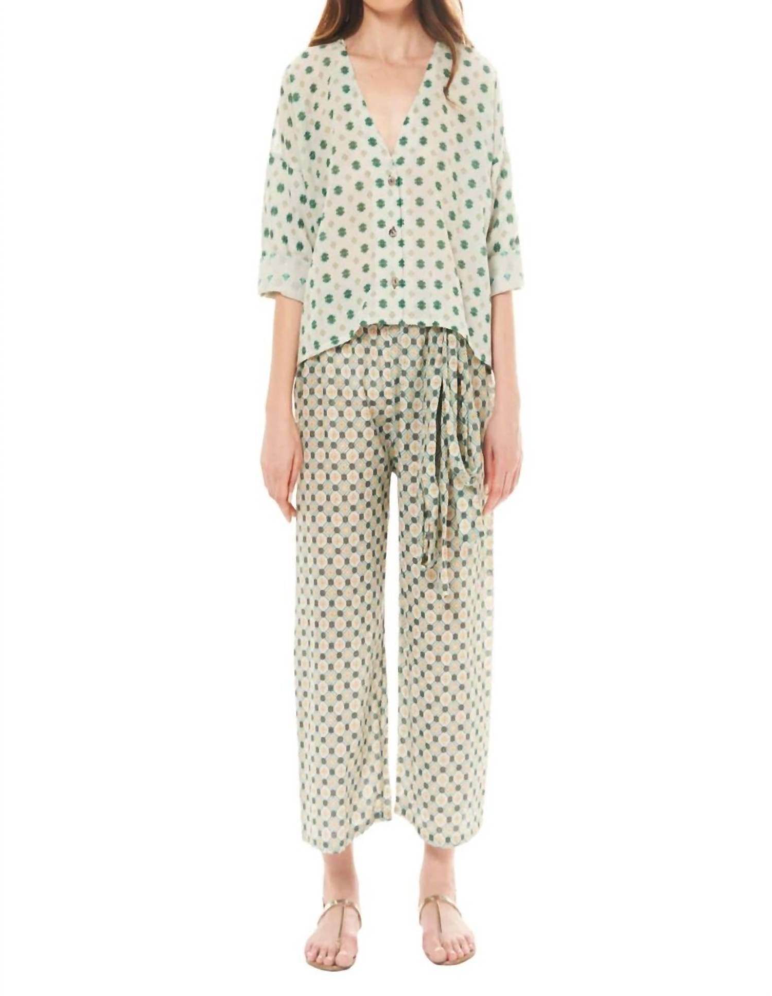 Diza Gabo - Fern Printed Blouse - Rack Hunt -