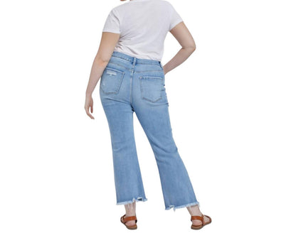 High Rise Crop Flare Jeans