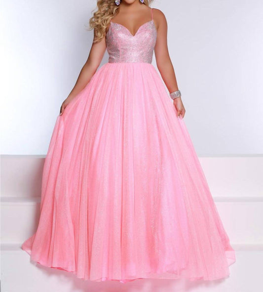V-neck A-line Prom Dress