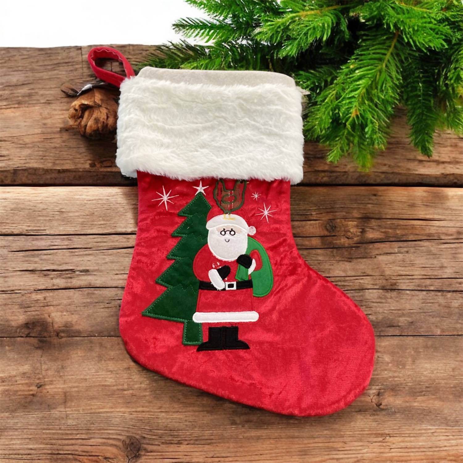 One Hundred 80 Degrees - Santa And Chicken Stocking - Rack Hunt -