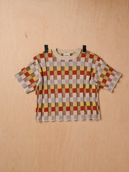 Anni Grid Plaited Tee