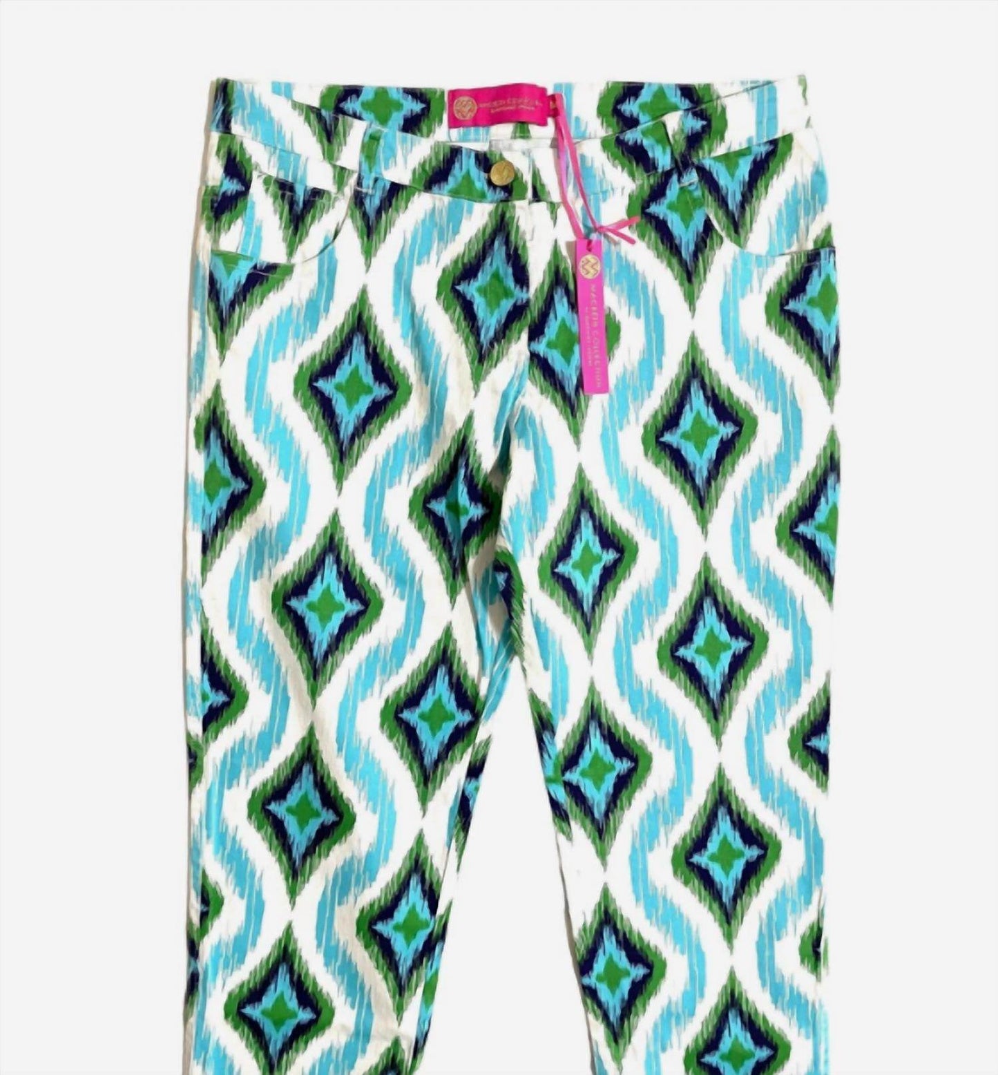 Macbeth Collection - Colored Printed Casual Pants - Rack Hunt -