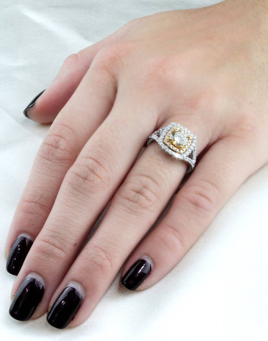 Women's Diamond Double Halo Engagement Ring