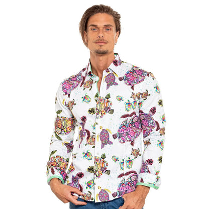 Trippy Turtle Button Down Shirt