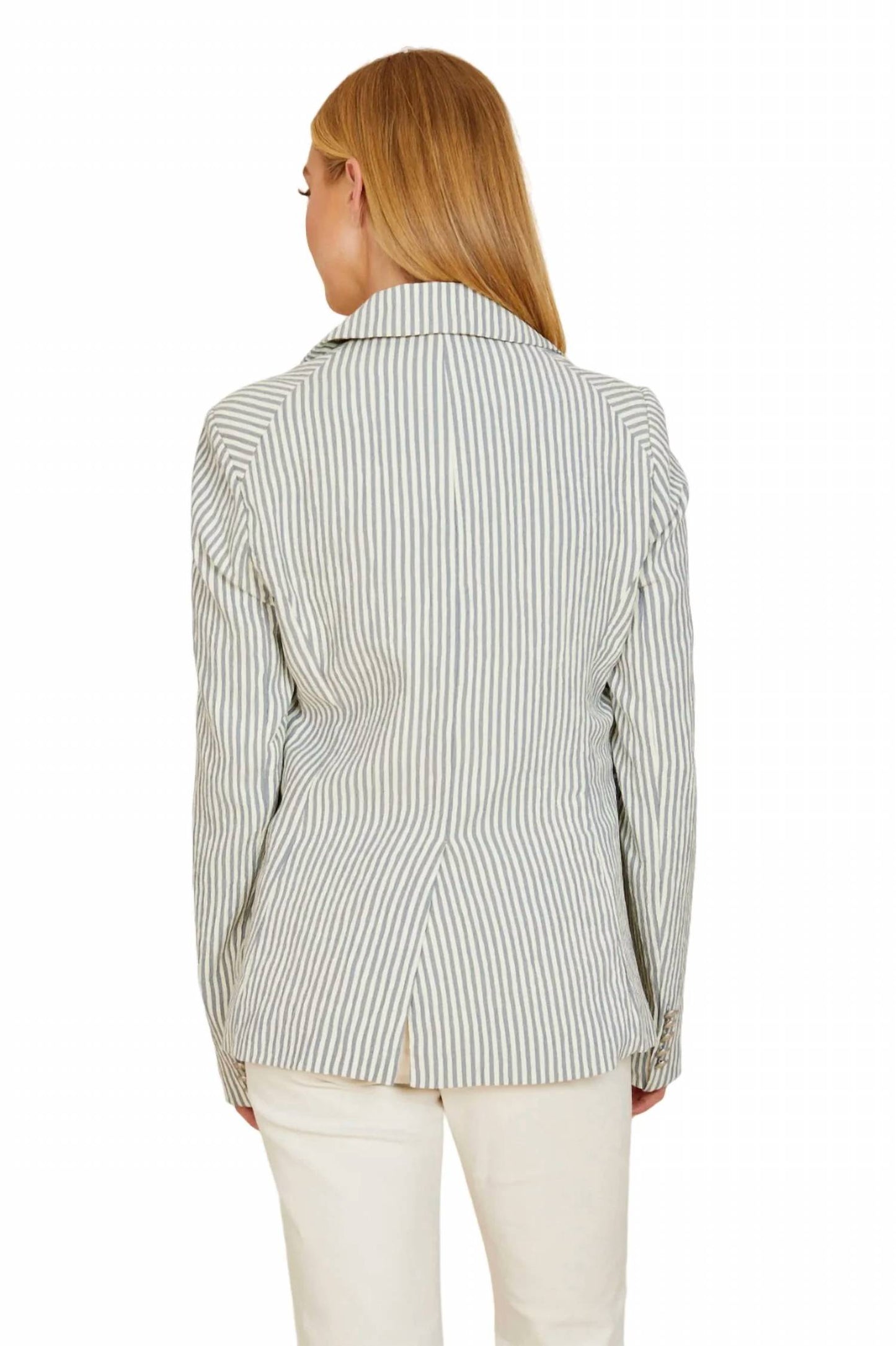 Striped Seersucker Blazer