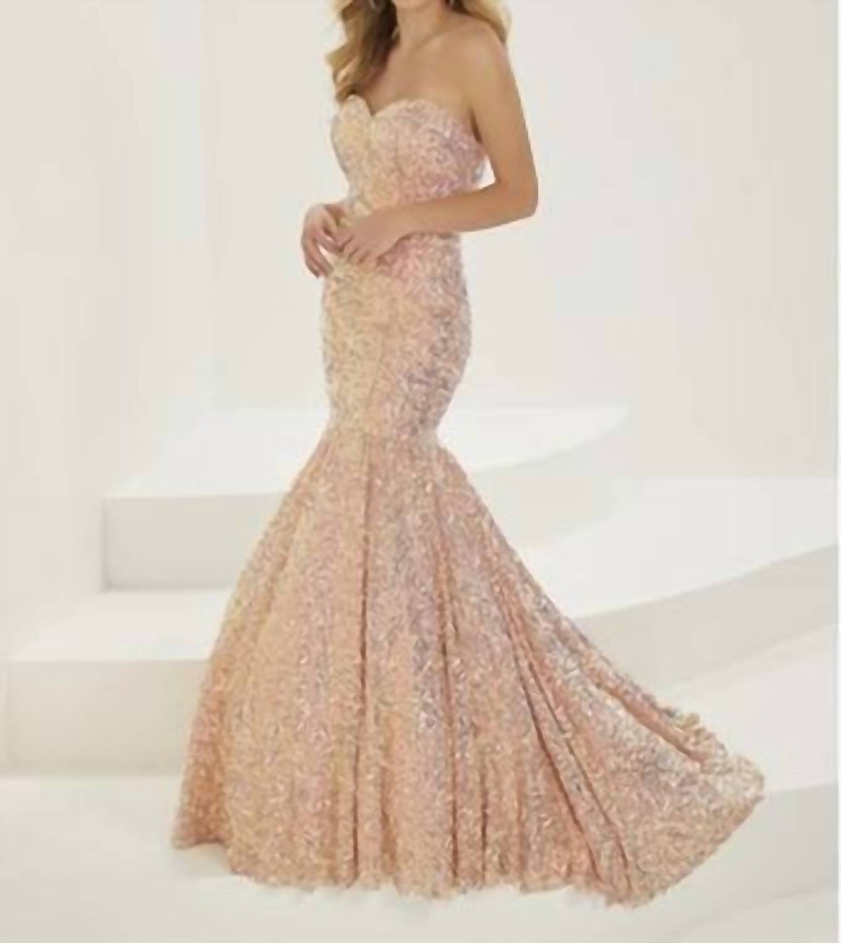Strapless Sequin Mermaid Gown