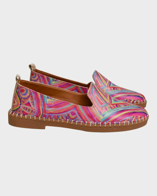 Women's Frida Kaleidoscope Multi Leather Flats