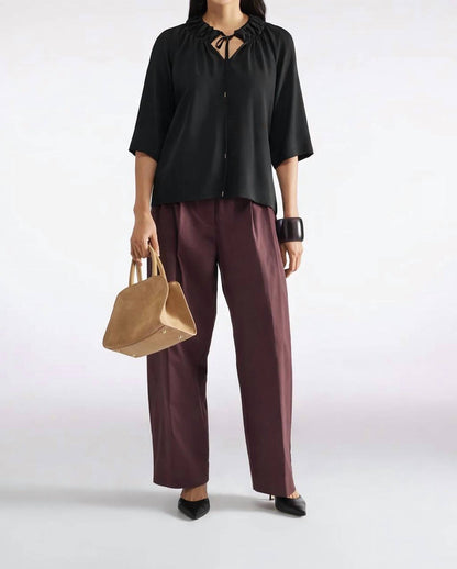Short Sleeve Crewneck Blouse