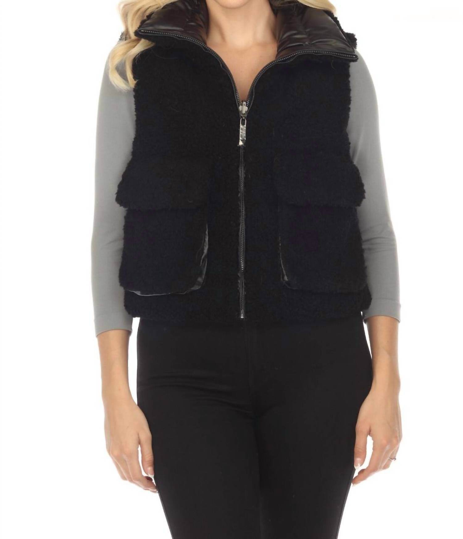 Belle Fare - Lodi Faux Shearling Reversible Vest - Rack Hunt -
