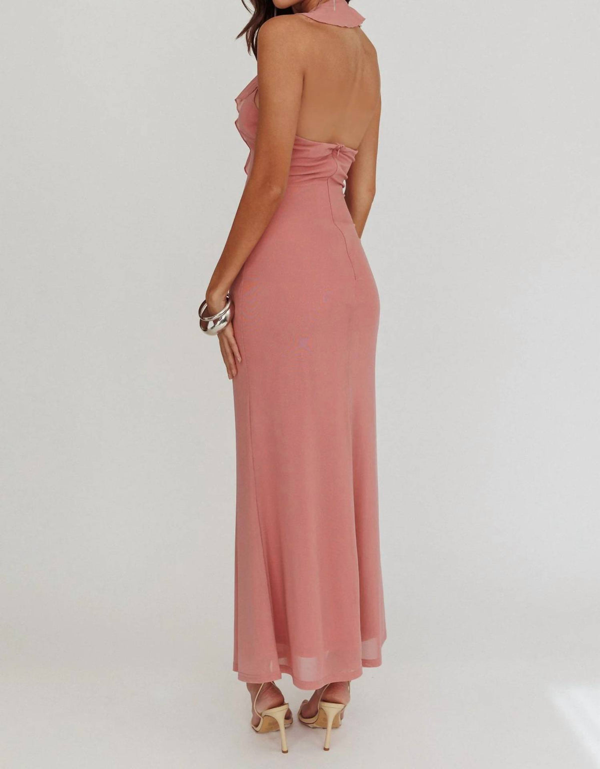 Rosey Ruffle Front Maxi Dress