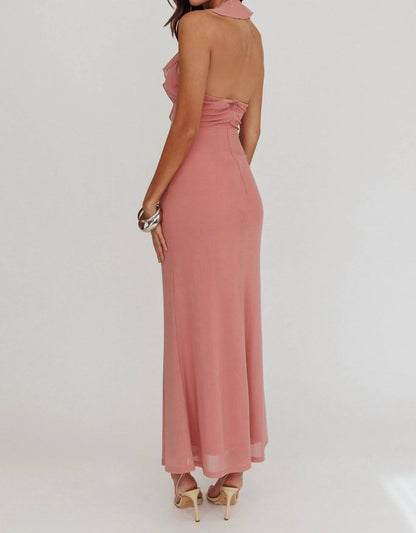 Rosey Ruffle Front Maxi Dress