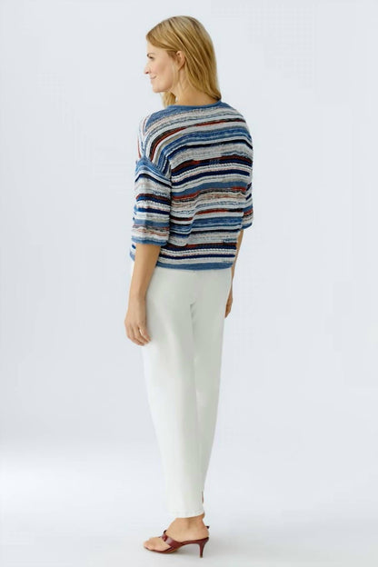 Yarn Mix Stripes Pullover