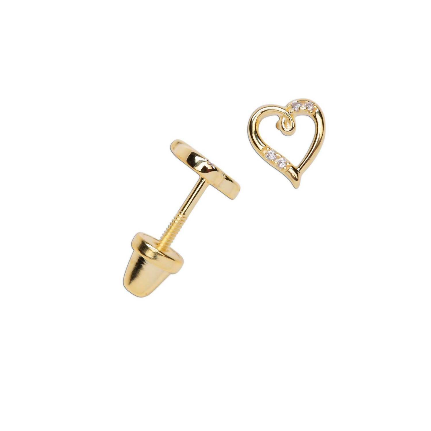 Cherished Moments - Kid's Girls Open Heart Earrings - Rack Hunt -
