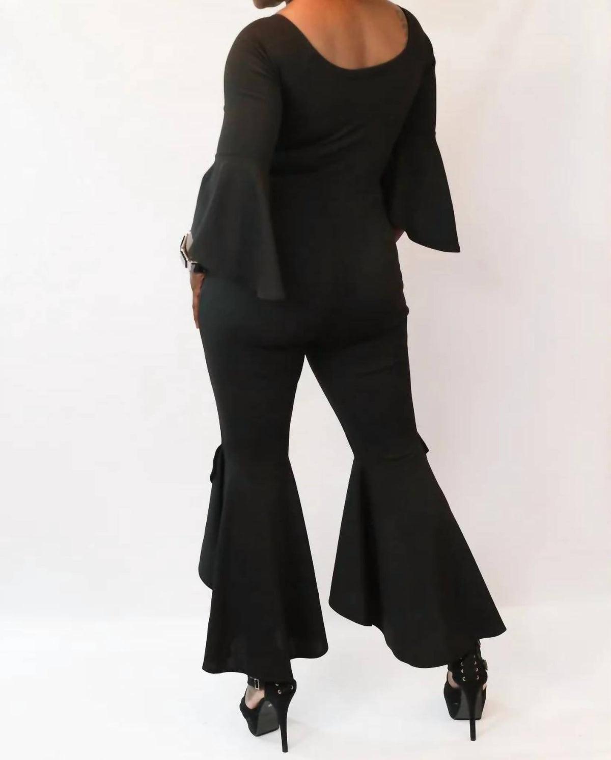 Classic Bodycon Bell Bottom Jumpsuit