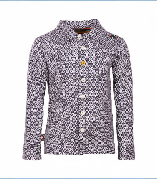 4FunkyFlavours Kids Personal Space Buttoned Shirt in Metallic