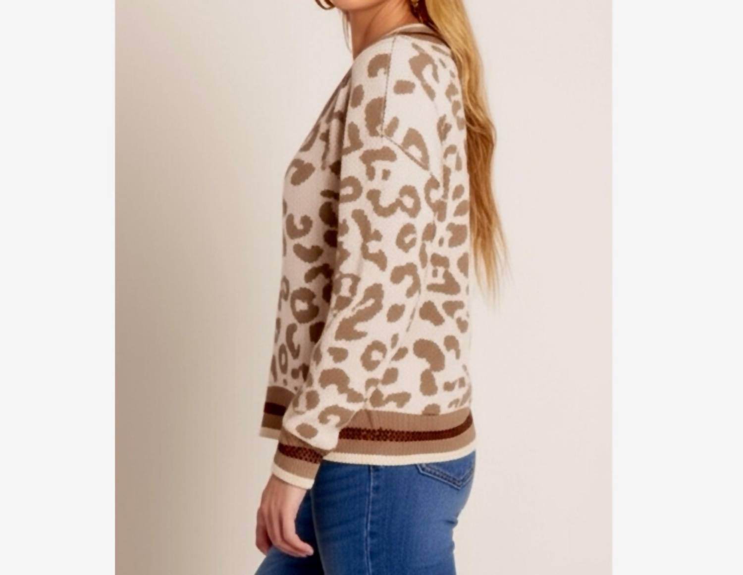 Funkitribe - Animal Print Light Knit Winter Sweater - Rack Hunt -