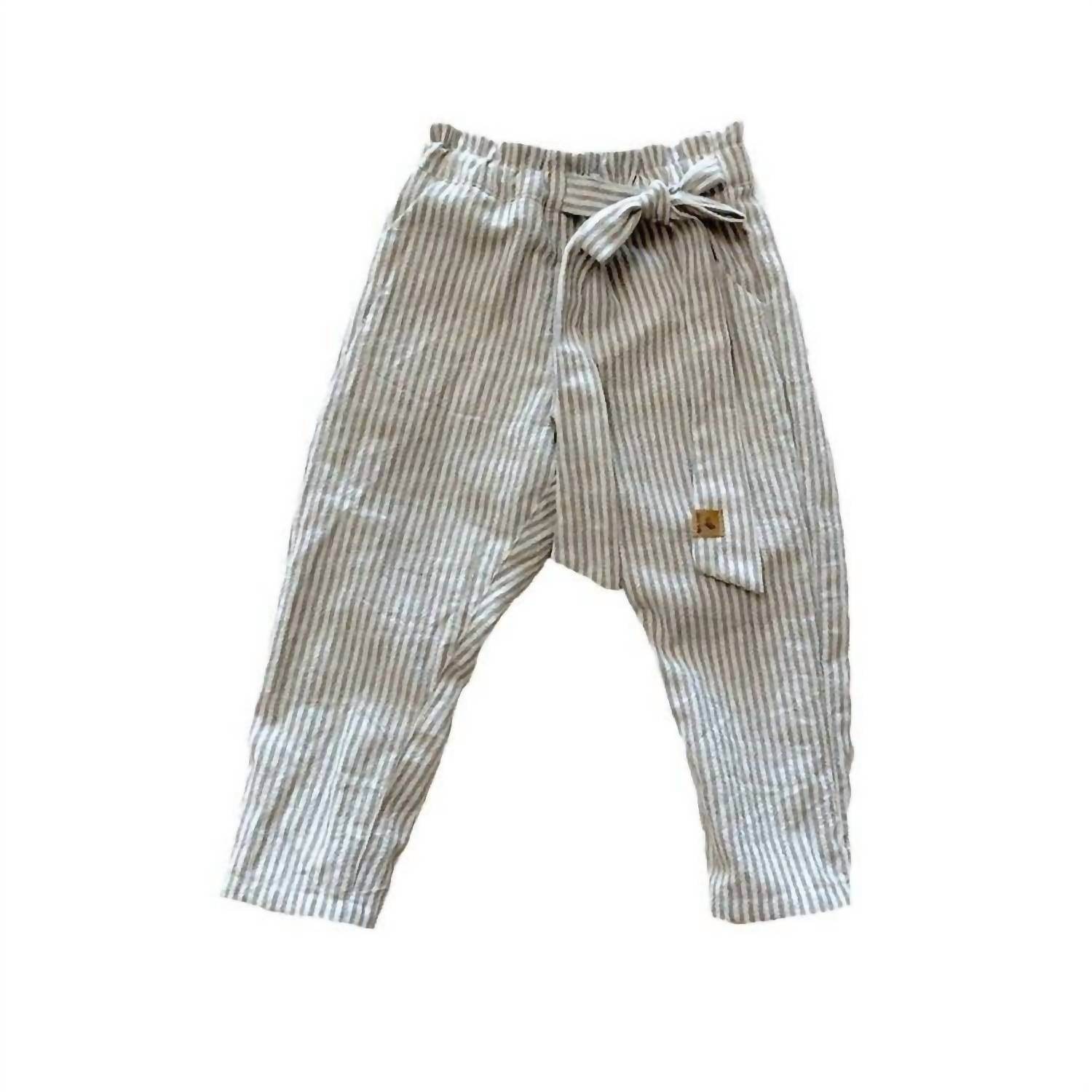 Tate & Adele - Kids Paper Bag Waist Pant With Tie - Rack Hunt -