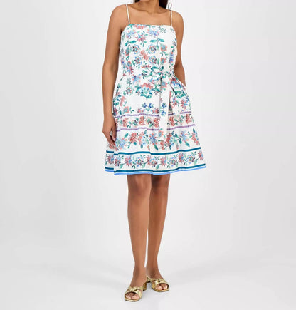 Printed Sleeveless Fit & Flare Dress