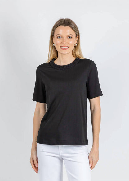 Milla Crochet Crew Tee