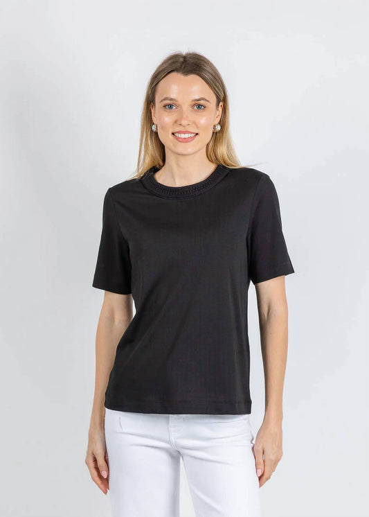 Milla Crochet Crew Tee