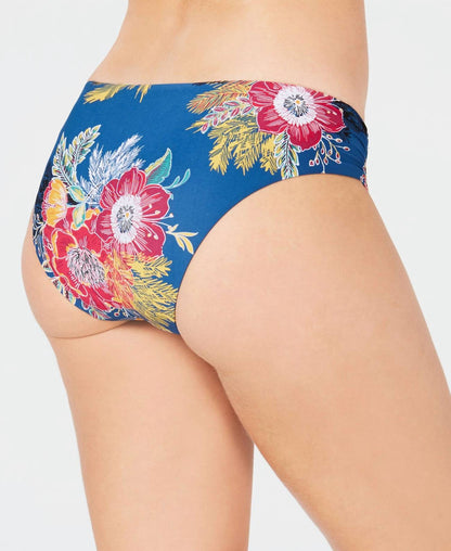 Shirred Cutout Bikini Bottoms