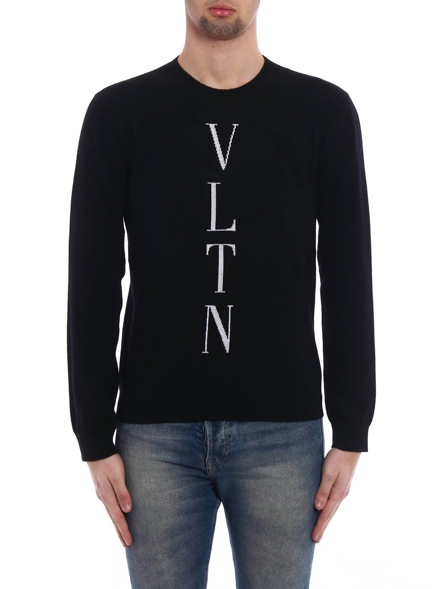 Valentino - Vltn Intarsia Wool Cashmere Sweater - Rack Hunt -