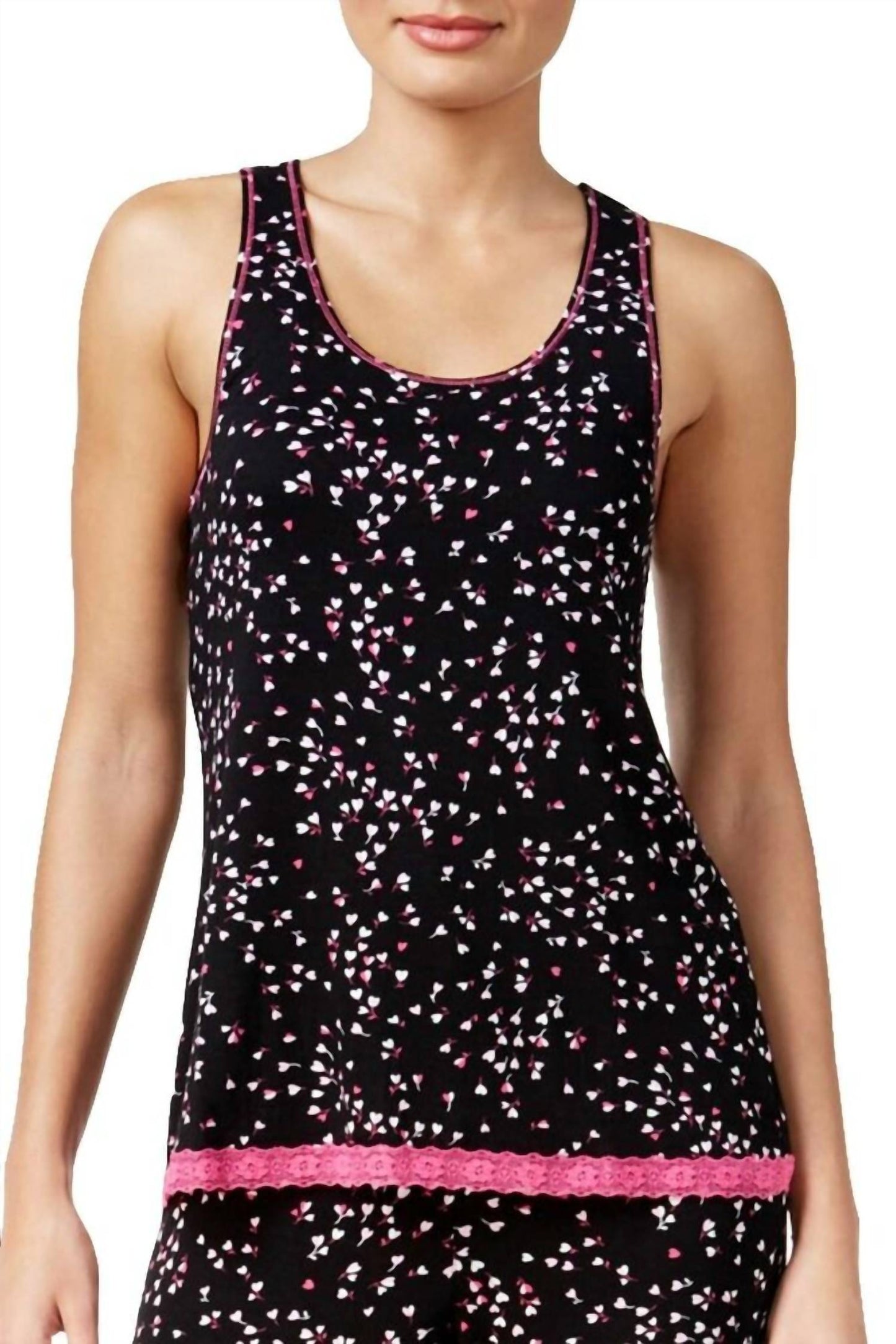 Printed Racerback Pajama Tank Top
