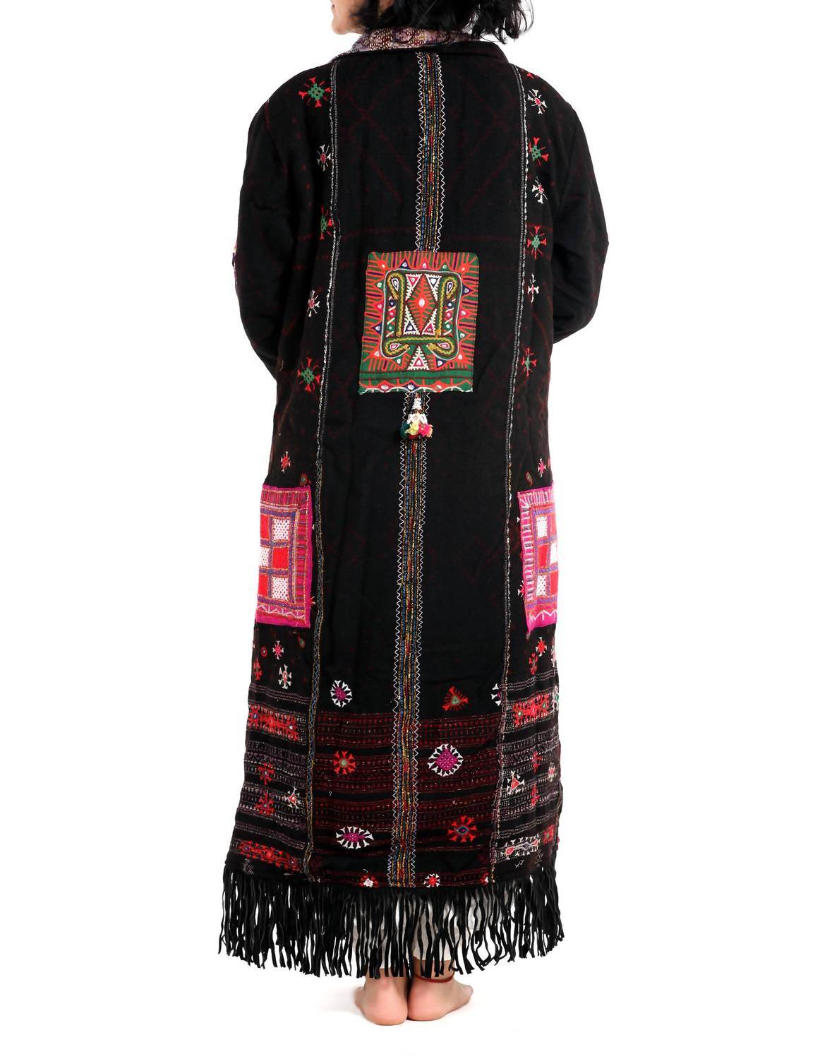 StandAwt - Leather Fringe Merino Wool Coat - Plus - Rack Hunt -