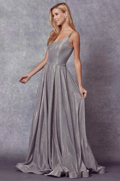 Juliet - Metallic Glitter A-line Gown - Rack Hunt