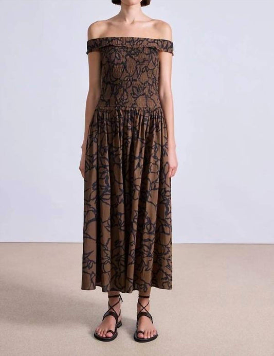 Lace Floral Britt Off-shoulder Maxi Dress