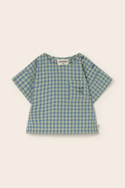 Girls Gingham Cotton Top