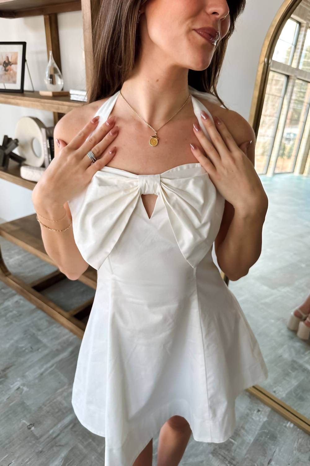 How Very Loved - Cameron Bow Halter Mini Dress - Rack Hunt -