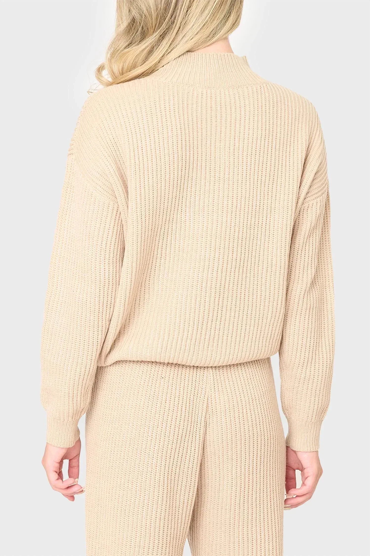 Gibsonlook - Funnel Neck Long Sleeve Cozy Ribbed Sweater - Rack Hunt